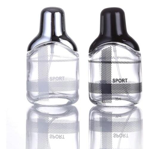 35ML Black and SilverGlass Spray Perfume Bottle Cosmetic Empty Portable Travel Bottle 100pcs/lot