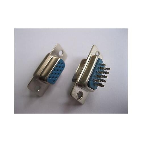 50 pcs D-Sub 15 PIN Female male Solder Connector for PC Use