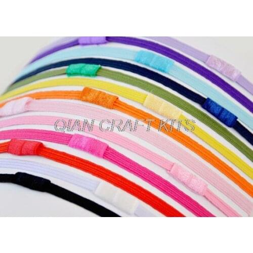 60pcs Interchangeable Skinny Stretch Headband Rainbow Assortment Set for Babies Toddlers and Children