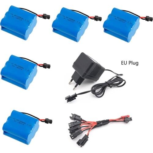 7.2V 1400mah NI-CD Battery with Charger For toys Cars Tanks Trains Robots Boats Guns AA 700mah 7.2 V RC Battery T Model