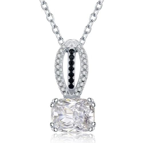 925 Sterling Silver Fine Jewelry Trendy Engagement Punk Necklaces for Women Wedding Pendants Silver Necklace P053