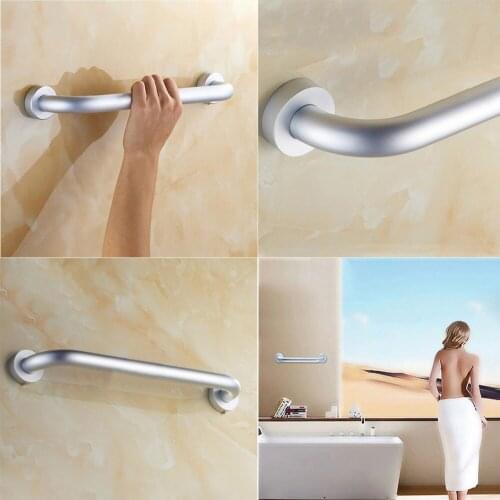 30cm Space Aluminum Bathroom Handle Grab Bar Shower Tub Handrail Safety Handle Bath Grip Screw Towel Holder Rack Non-slip Finish
