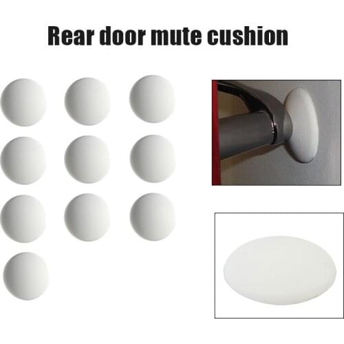 10PCS White Round Door Stops Rubber Wall Protectors Guards Self Adhesive Door Handle Bumper Stoppers Prevent Door Handle