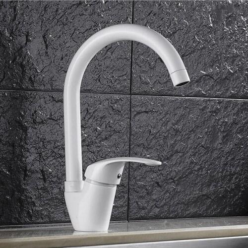Free Shipping kitchen faucet grilled white 360 degree swivel kitchen sink Faucet Mixer kitchen vanity faucet luxury water tap