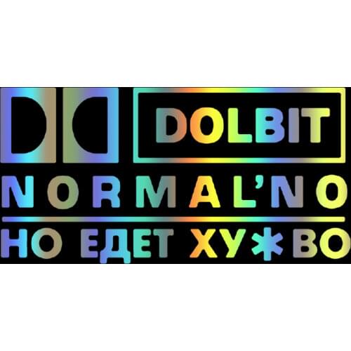 CS-027#Various Sizes car sticker Долбит нормально но едет хуво cool vinyl decal auto car stickers on bumper rear window for Lada