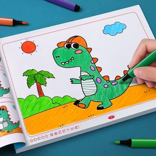 Childrens Drawing Books Early Education Coloring Hand Painted Book Graffiti Coloring Painting Cute Picture Book 0-6 Years Old