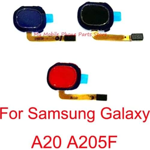 For Samsung Galaxy A20 A205 A205F Touch ID Fingerprint Sensor Return Back Home Menu Button Key Flex Cable Repair Spare Parts