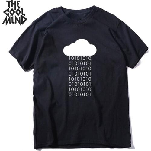 COOLMIND 100% cotton cool internet code print men geek T shirt casual loose men tshirt cool o-neck t-shirt geek mens tee shirts