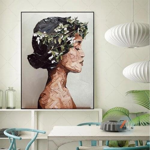 The Picture On The wall Portrait Woman Oil Painting Art Canvas Painting Posters And Prints wall pictures for living room