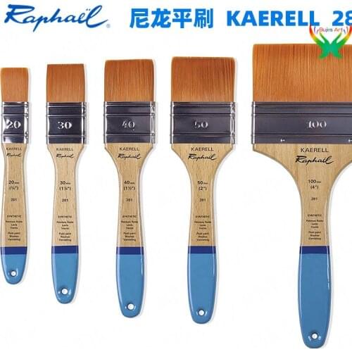 Raphael nylon flat brush, painting row brush, Kaerell 281 acrylic brush, gouache pen, multi-purpose brush, painting special