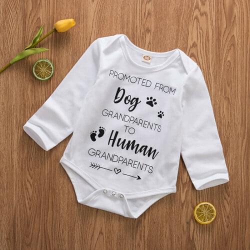 Toddler Newborn Baby Girls Long Sleeve Cotton Letter Bodysuit Jumpsuit Outfits Autumn Clothes 0-18M