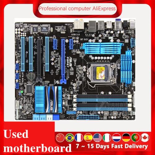 For ASUS P8P67 Computer Motherboard LGA 1155 DDR3 For Intel P67 P8P67 Desktop Mainboard SATA II PCI-E X16 Used