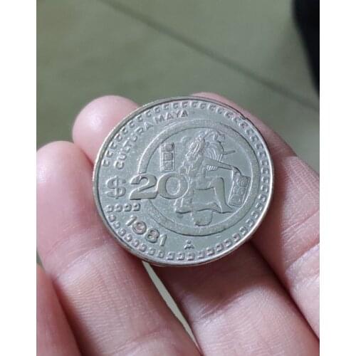 32.5mm Mexico 20 dollar America Coins Old Original Infrequent Coin Commemorative Edition 100% Real