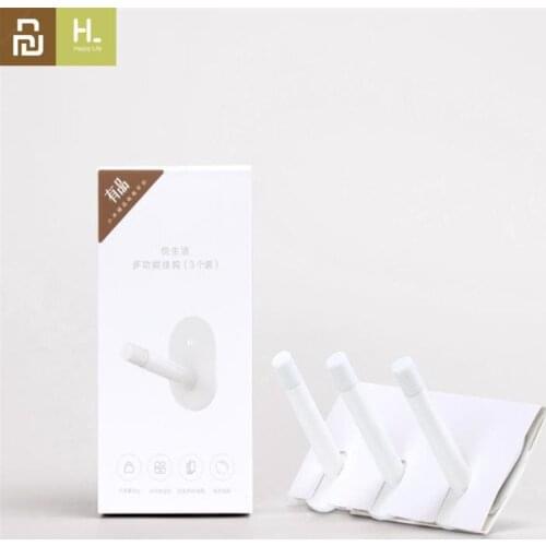 3Piece Youpin HL Wall Hooks Little Adhesive Multi-function Hooks/Wall Mop Hook Strong Bathroom bedroom Kitchen 3kg max loa