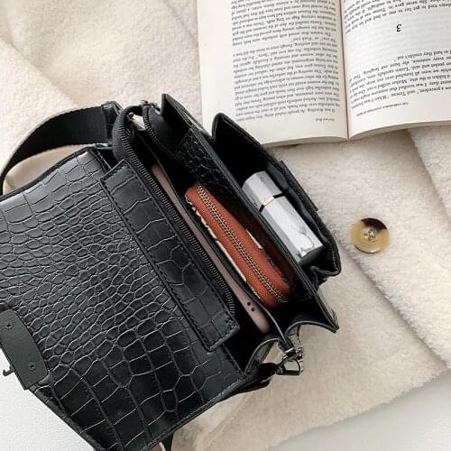 2020 new style mini handbag ladies fashion small bag simple style shoulder bag retro wide shoulder strap messenger bag wallet