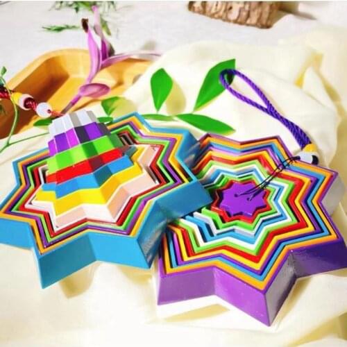 2021 Newest Decompression Toy Desktop Game Falling Star Tower Christmas Gift Wind Chimes Decoration Relieve Kids Toys