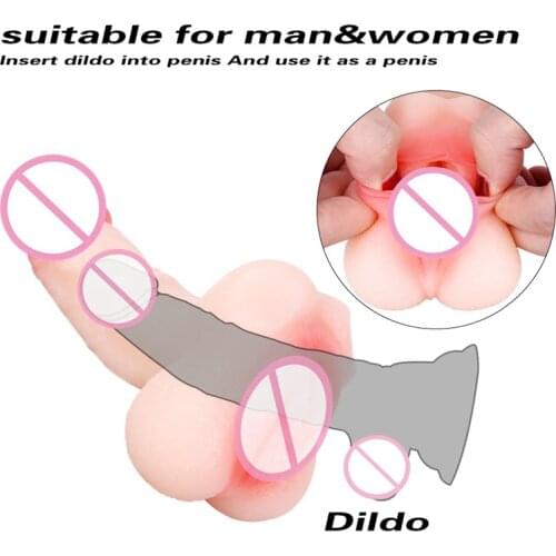 New Flesh Dildo Shape Masturbator For Men Gay Realistic Rubber Women Vagina Products For Adults Man 18 Plus Sex Dolll Pussy