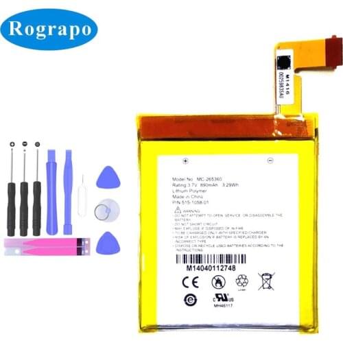New Li-Polymer 890mAh MC-265360 Replacement Battery For Amazon Kindle 4 5 6 D01100 515-1058-01 S2011-001-S DR-A015 Batteries