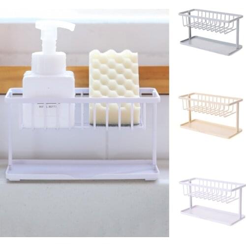 Kitchen Sink Storage Organizer Shelf Detachable Bathroom Wash Holder Double Layer Stand Drain RackSoap Sponge Storage Box