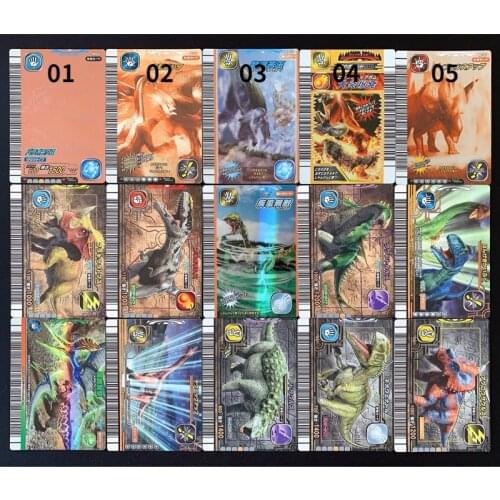 Genuine Japan Anime Dinosaur King Figures Cards Cartoon Dinosaurs Battle Cards Toy Anime Dinosaurs Lover Game Cards Collection