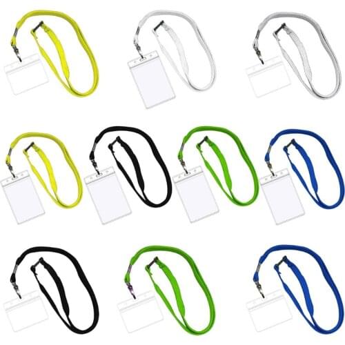 Clear Vaccination Protector 4x3in CDC Immunization Record with Lanyards Badge ID Card Name Tag Holder