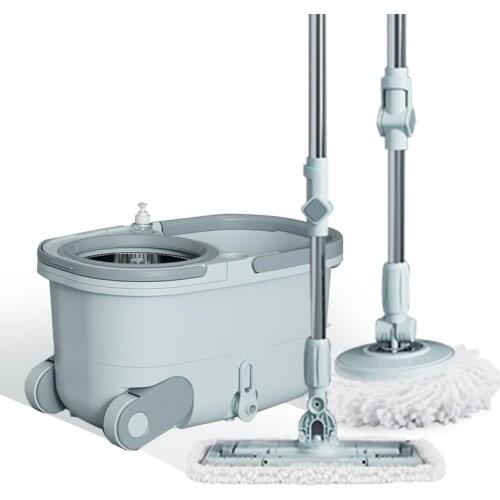 Mop lever rotation universal hand-free washing household automatic lazy lazy one mop mopping bucket barrel artifact mop net