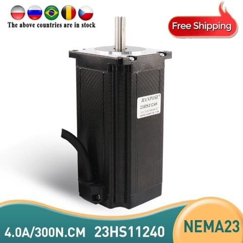 Free shipping 23HS11240 4-lead Nema 23 Stepper Motor 57 motor 4.0A 112mm for CNC 3D Printer Robot Foam Plastic Metal