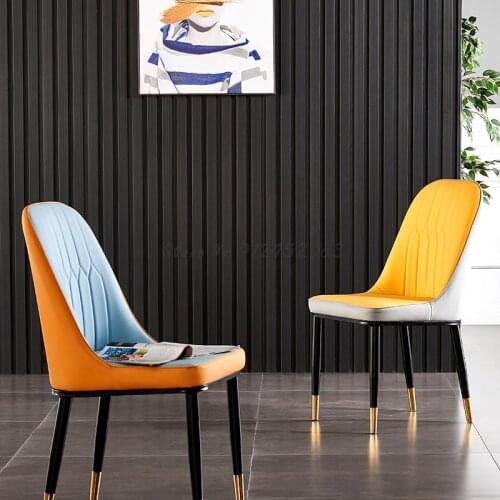 Nordic light luxury dining chair home simple backrest stool makeup manicure desk chair hotel modern net red chair