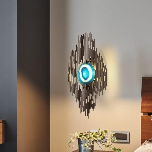 Modern Minimalist Glass crystal LED Wall lamp Gold Indoor Living Room Bedroom Bedside Wall Lights Porch Sconce Lampe Luminaria