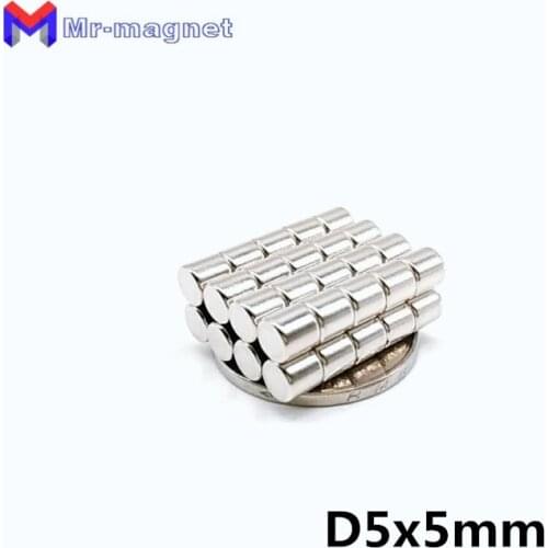 500pcs 5x5mm magnet 5x5 Super strong neo neodymium 5mmx5mm magnets D5x5, 5*5 permanent magnet neodymium D5*5mm