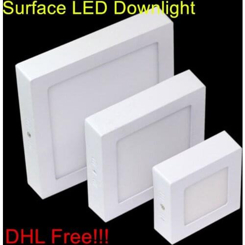 No cutting LED Ceiling Light 9W 15W 25W Surface Mounted Square Ceiling LED Panel Down Light with driver AC85-265V