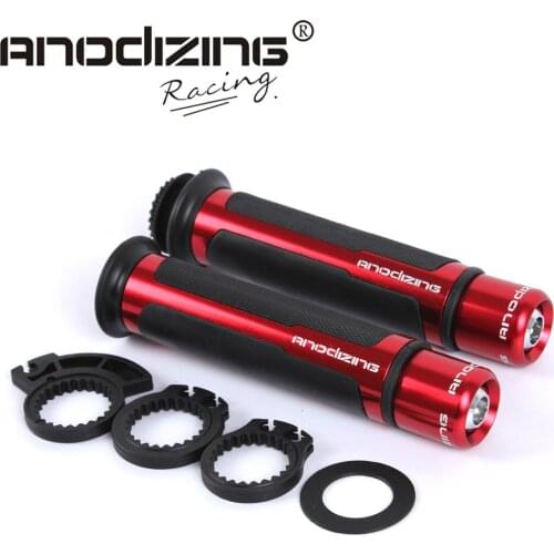 THE HOT ANODIZING 7/8'' CNC 22MM Universal Motorcycle Handle CAPS / Handlebar Grips For Honda CB250 CB400 CBR500