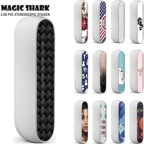 Magic Shark Piggy Flamingo Bear Dargon Weaving Cute Panda PVC E Cigar Sticker Film Case for IQOS 3.0 3