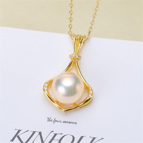 Factory Wholesale Real Solid S925 Sterling Silver Accessories DIY Jewelry Making Pearl Pendant For Women Charm Gift
