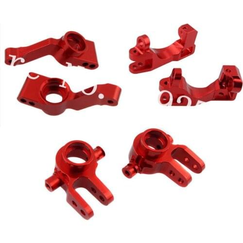 1/10 RC TRX Slash 4x4 Anodized Aluminum Left&Right Steering Blocks (Part # 6837X) C-Hubs 6832X Axle Carriers Caster Blocks