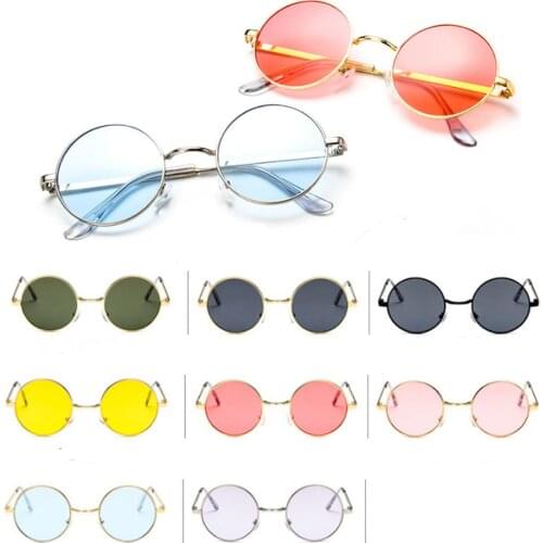 1pc Vintage Candy Color Simple Children Round Girls Anti-uv Sunglasses Hot Boys Girls Kids Retro Cute Sun Glasses Eyewear