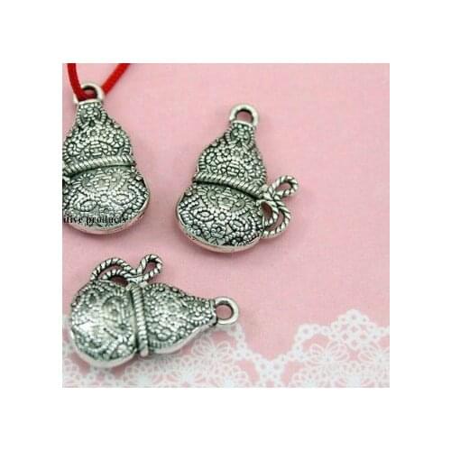10pcs/lot Tibetan Silver gourd pendant Handmade Decorative Metal DIY Jewelry Alloy accessories dg4s