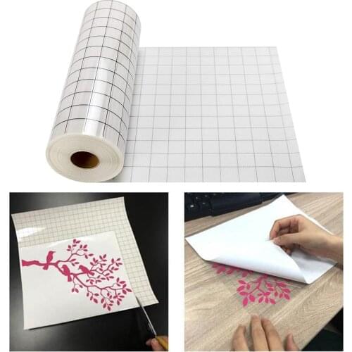 12x60'' Adhesive Vinyl Transfer Tape for Cricut Silhouette Decal Sign Sticker