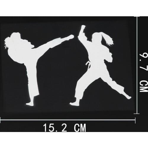 15.2CMX9.7CM Fight Club Fighting Training Vinyl Car Sticker Black/Silver 8A-0248