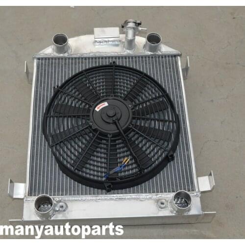 3ROW ALUMINUM RADIATOR FOR FORD Model A W FLATHEAD ENGINE 1928 1929 + 14"FAN