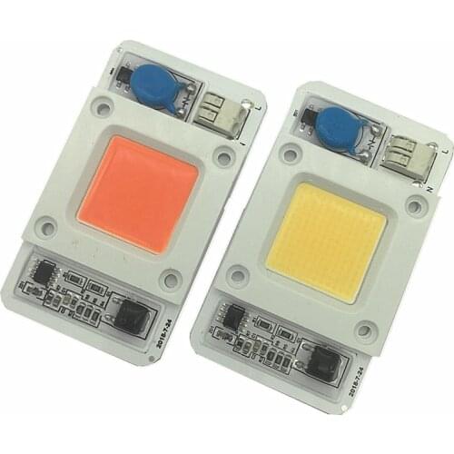 5pcs AC220V LED Plant Growth AC220V 50W LED Full Spectrum 380-840nm Pink And White COB for Promoting Plant Growth chip