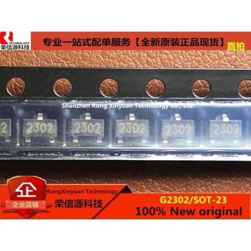 50 pcs/lot G2302 2302 SOT-23 20V,85mΩ,3.2A N-CHANNEL ENHANCEMENT MODE POWER MOSFET 100% New original