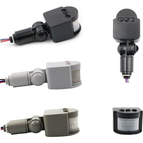 AC 85V-265V Motion Sensor Light Switch Outdoor Automatic Infrared PIR Motion Sensor Switch With LED Light