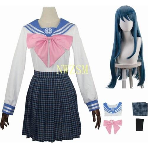 Anime Danganronpa Maizono Sayaka Dresses Uniform Wig Set Cosplay Costume
