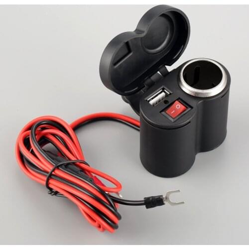 Auto Motorcycle Bike Waterproof Cigarette Lighter USB Power Charging Equipment 5V 2A For Smart Phone GPS MP3 USB Socket