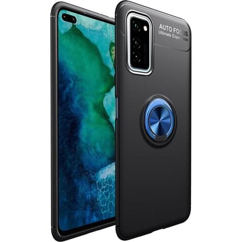 For Huawei P40 Case Ring Holder Soft Silicone Matte Back Cover on For Huawei P40 Pro Phone Case