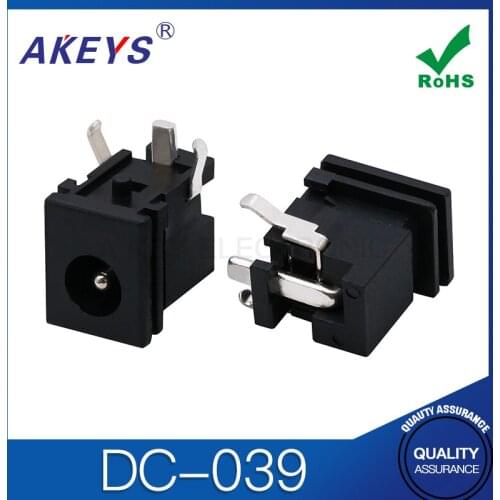 20PCS DC-039 3PINS 5.1MM*1.65MM Electrical Plug Type DC power jack with 1 fixed feet
