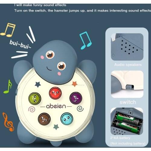 Baby Electric Light Music Cute Turtle Playing Hamster Toy Parent-Child Interactive Childrens Game Educational Toys