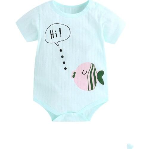 Baby Rompers Cartoon Baby Boy Clothes Children Jumpsuit Boys Summer 100% Cotton Infant Baby Girls Clothes Newborn Bebes