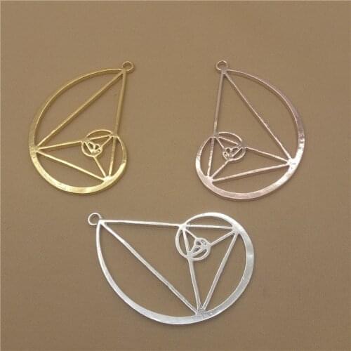 Elfin New Spiral with Triangle Pendants Female and Male Science Biology Jewelry Fibonacci Pendants Ratio Psychology Pendants